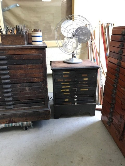 Hamilton Printers Type Cabinet Brooksvale Artisans