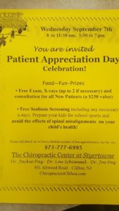 Patient Appreciation Day Flyer | The Chiropractic Center at Styertowne