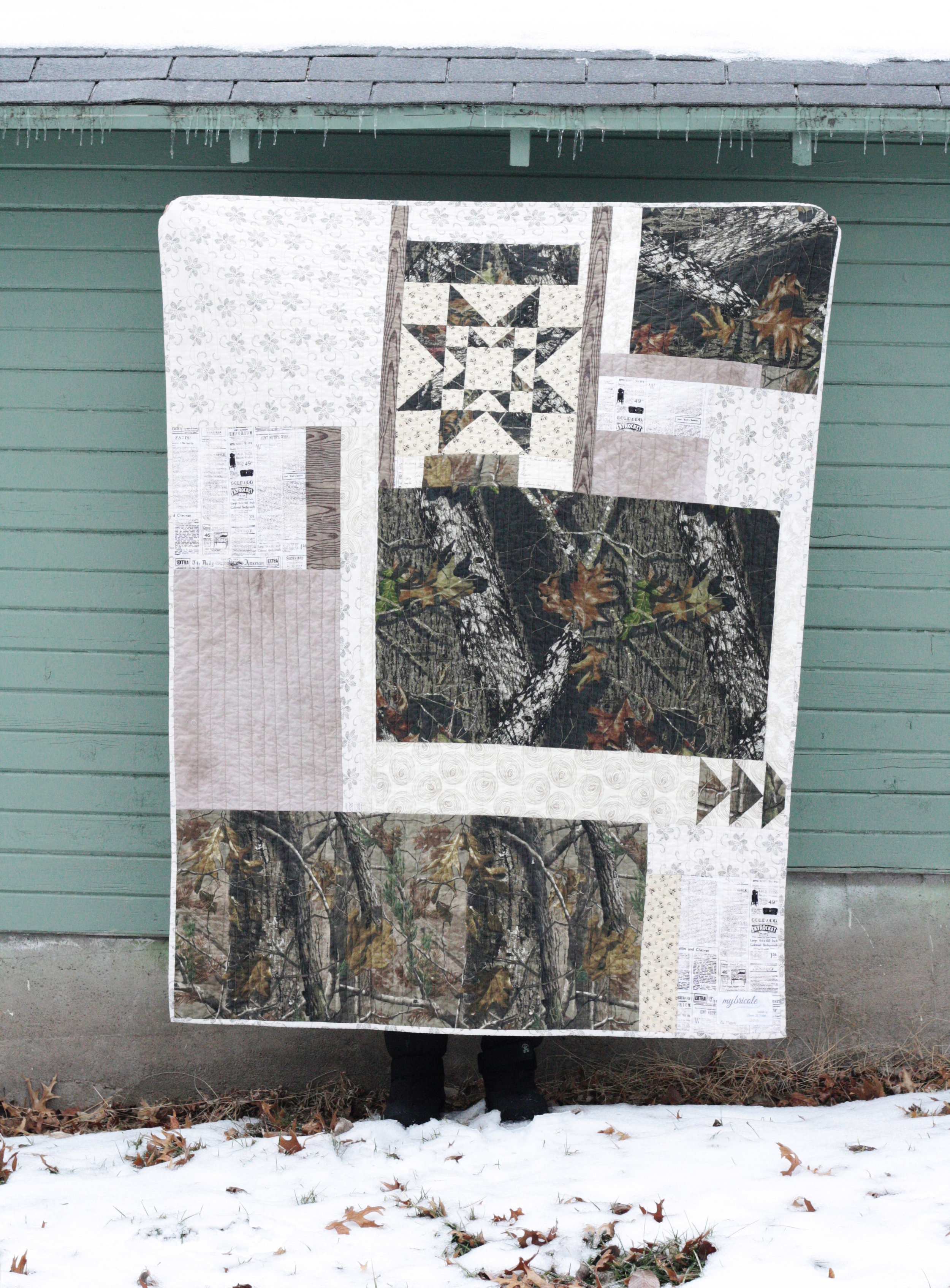 camouflage quilt back
