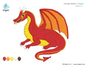 Airigami Dragon - concept sketch