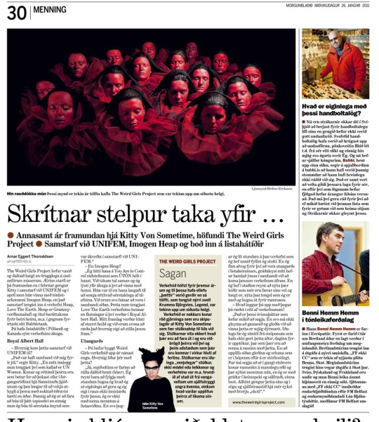 MorgunblaÃ°iÃ° Newspaper, Iceland, January 2011