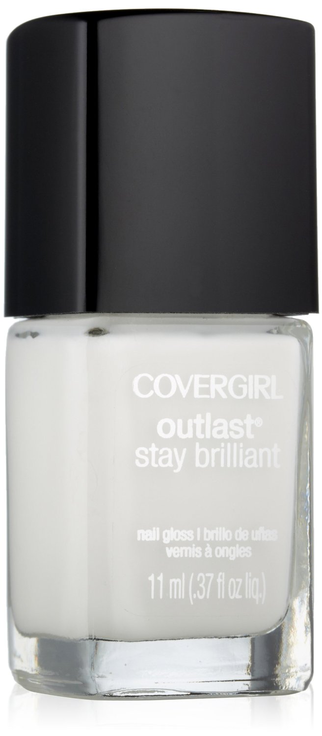  Covergirl Outlast stay brilliant nail gloss. white snow. Amazon. $3.89. 