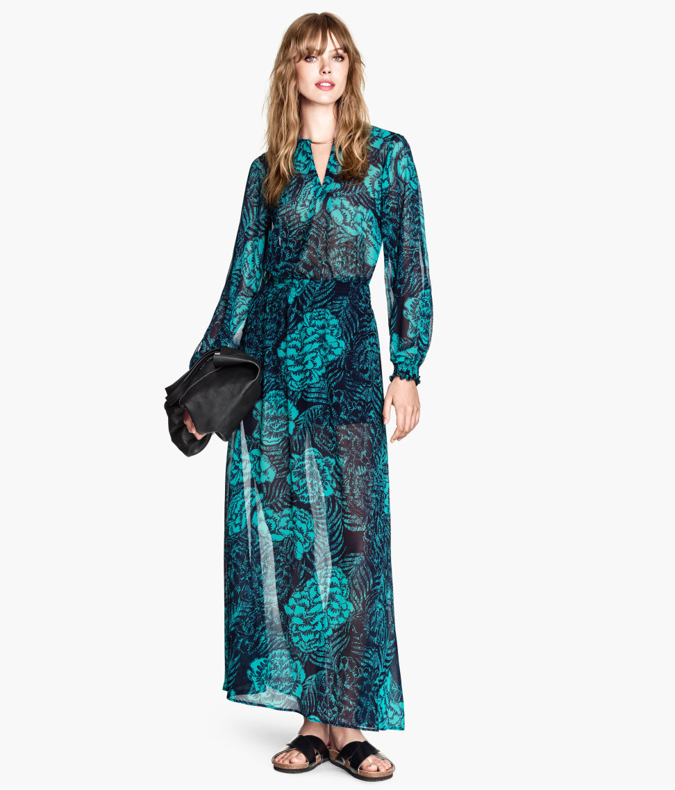  Long patterned dress. H&M. $49.95. 