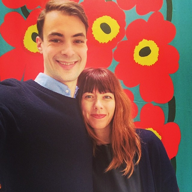  With the husband @ the Marimekko Outlet in Helsinki, Finland. Pure bliss.  