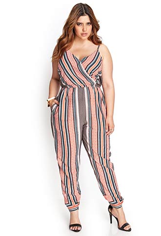  Striped Surplice Jumpsuit. Available in plus sizes. Forever 21+. $29.80. 