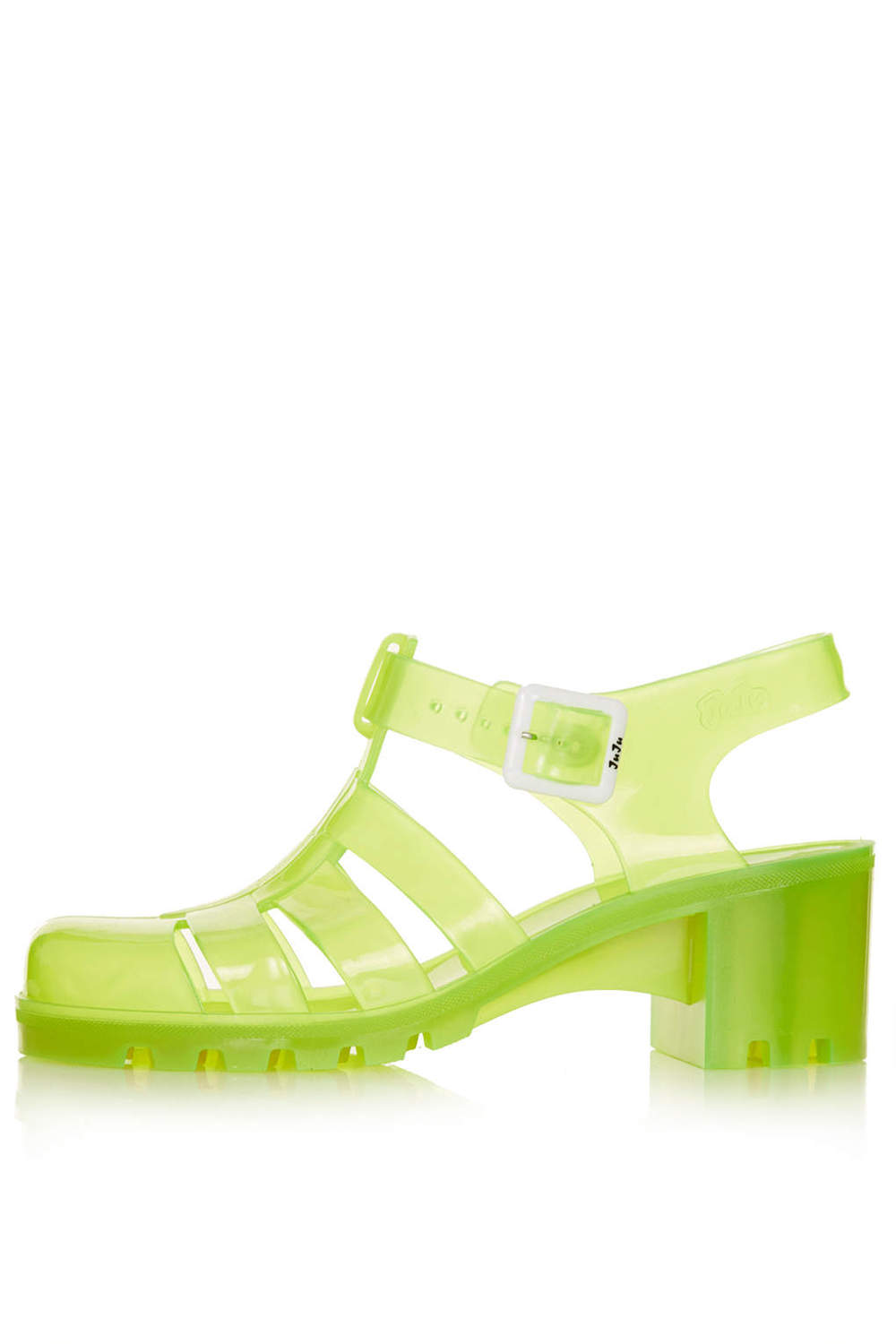  NINA Fluro Jelly Sandals. Topshop. $45. Just to be clear. I'm not telling you not to wear the heels with socks trend, just not those socks with these heels.  