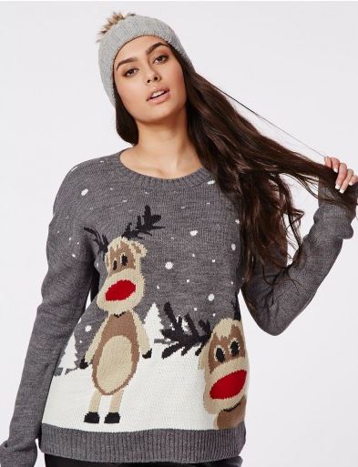  Reindeer Print Christmas Jumper. Misguided.com. $32.28 