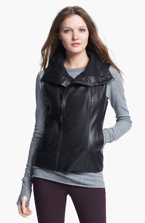  Faux Leather front zip vest by Echo. Nordstrom 