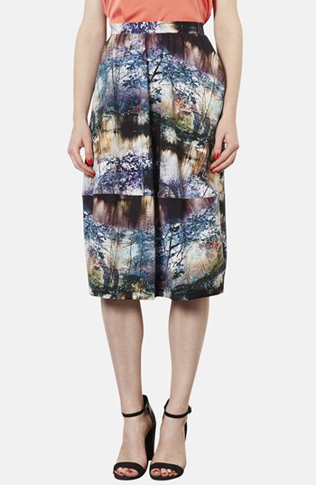  Topshop Photorealistic print midi skirt. Nordstrom. $96. 