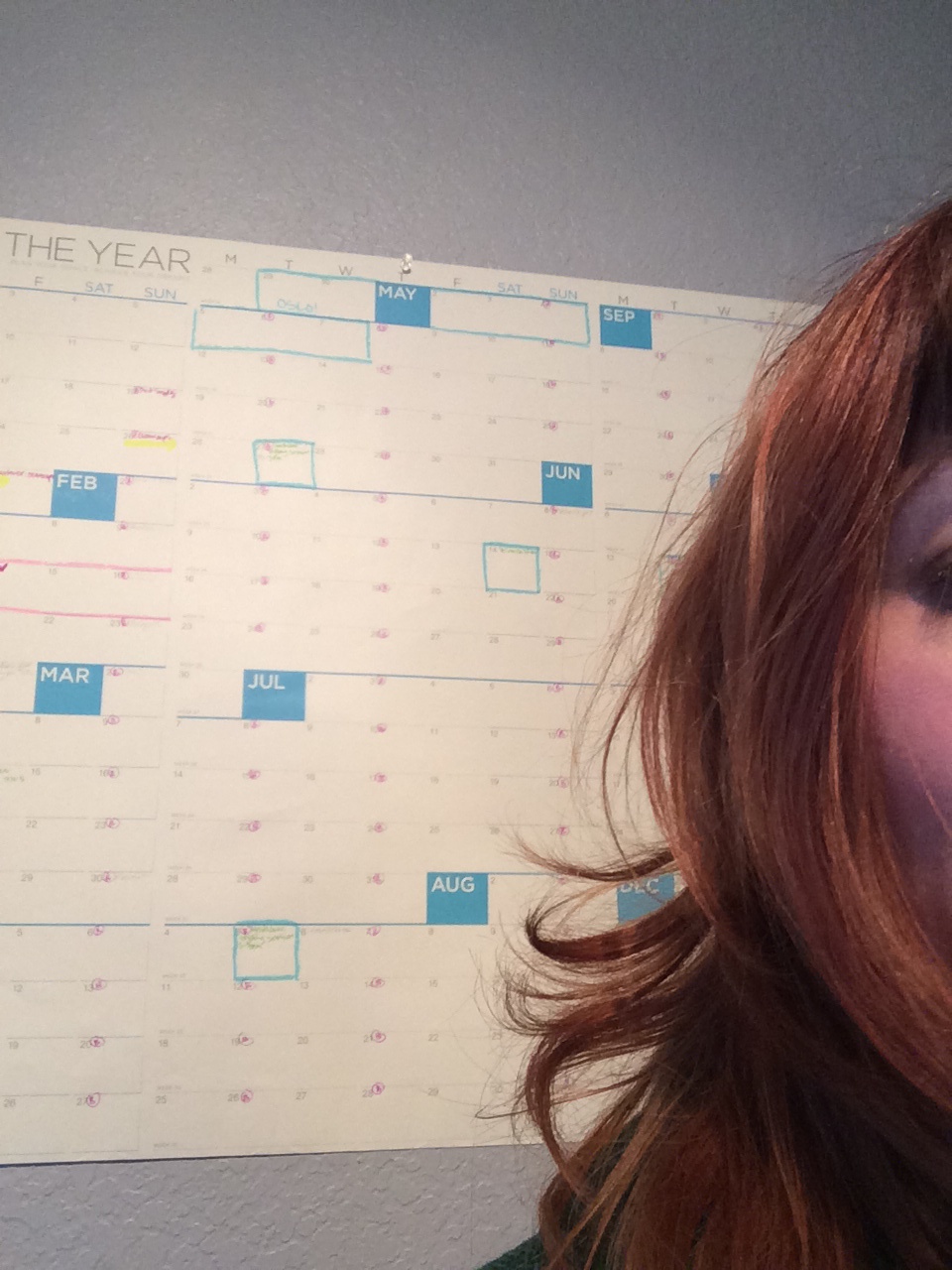  Me and my calendar of dreams.  