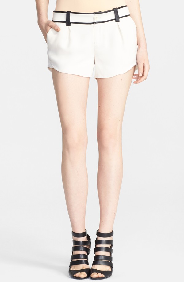  Alice + Olivia Leather trim butterfly shorts. Nordstrom. $265. 