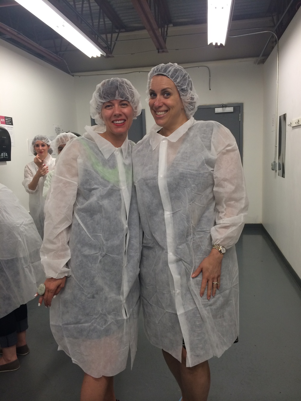  All dressed up for a tour of the JCOCO factory floor. 