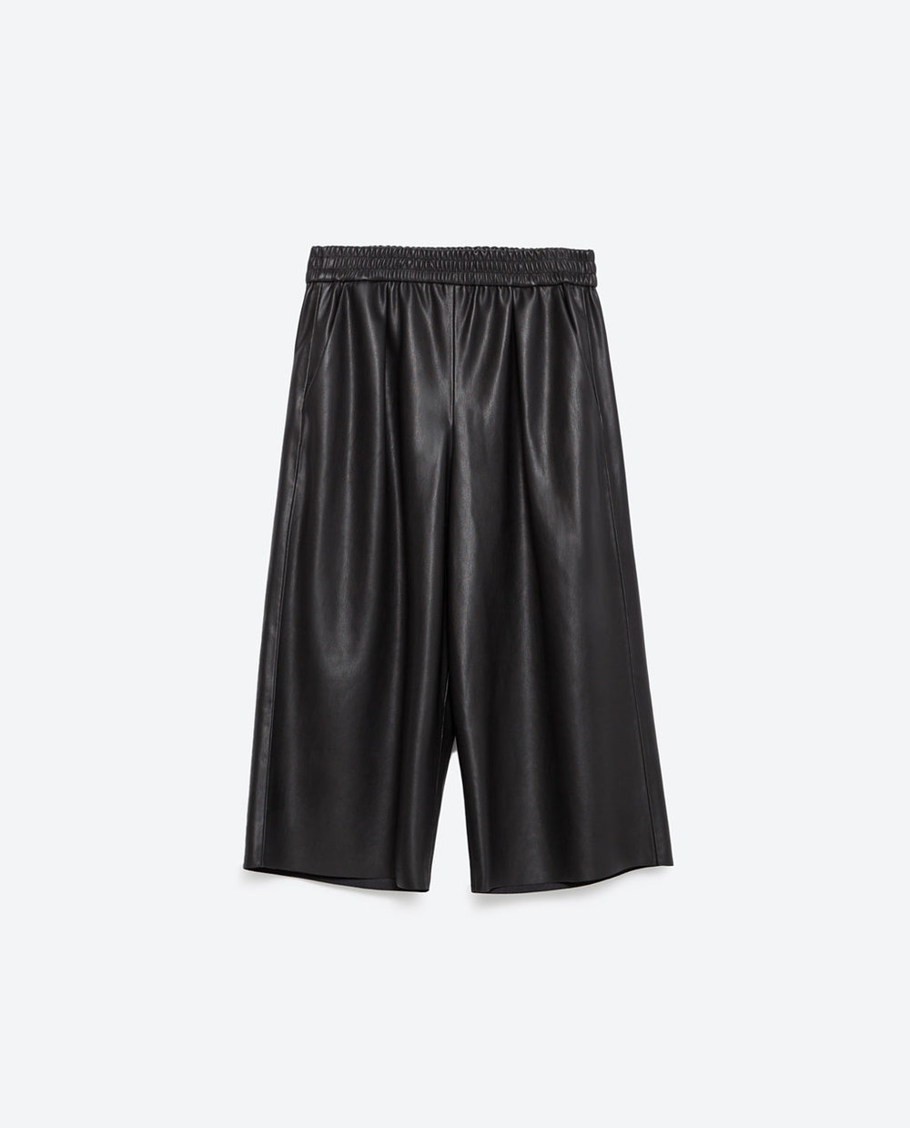  Faux Leather Culottes. Available in two colors. Zara. $39. 