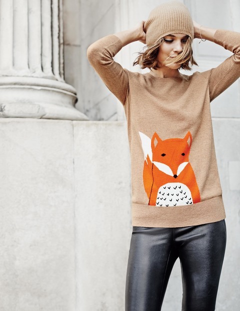  Animal Intarsia Sweater. Available in multiple colors/ patterns. Boden. Was: $138 Now: $110-$69.  