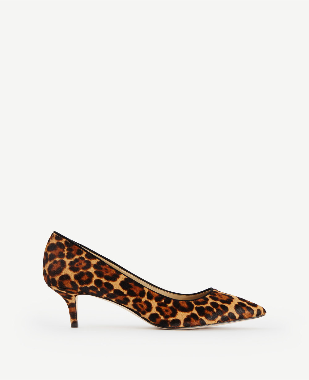 Reese Leopard Print Haircalf (AKA, "pony") Pumps. Ann Taylor. $148. Additional 40% off with code: FRIENDS40.