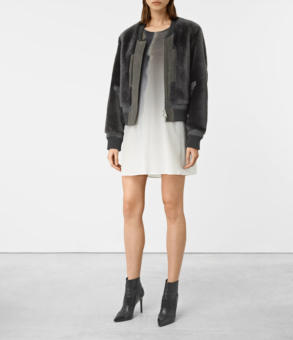  FINCH SHEARLING BOMBER JACKET. Available in multiple colors. All Saints. $995.  