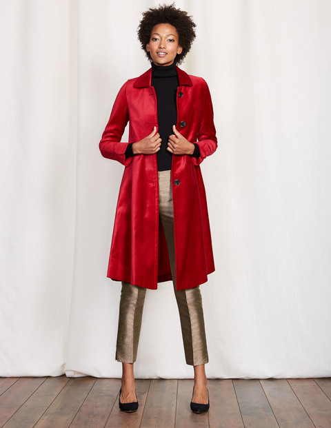  Velvet Coat. Available in red, black. Boden. Was: $208. Now: $166-187. 