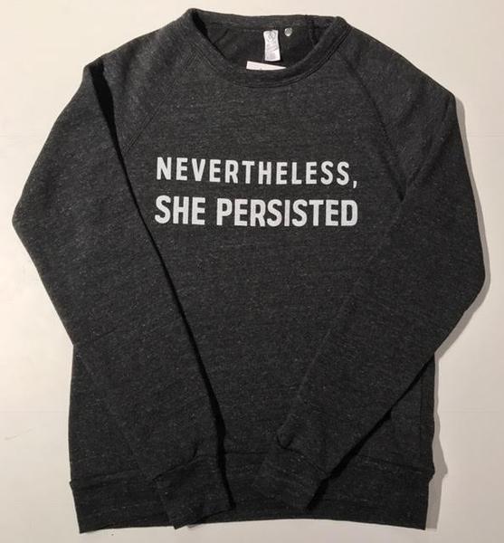  Warren Sweathshirt. The Outrage. $55. 15% of profits go to  She Should Run  encouraging women to run for office. It's not Planned Parenthood. But I love it.  
