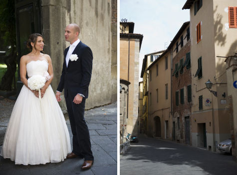 Before the wedding ceremony in Lucca, Italy - photo by Pearl Pictures