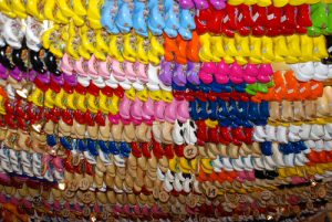 Colourful Clog display in Amsterdam