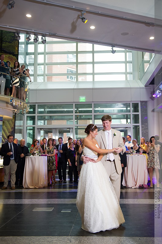  The couple had their first dance on the main floor of the museum for all to see! Photo by Brian Mullins Photography 