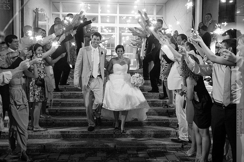  The couple were simply glowing in the light of the sparklers.  Photo by Brian Mullins Photography 