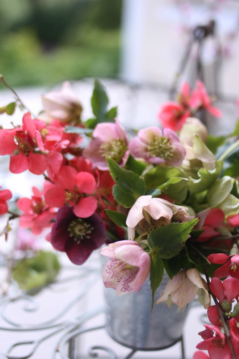 bouquet with hellebores