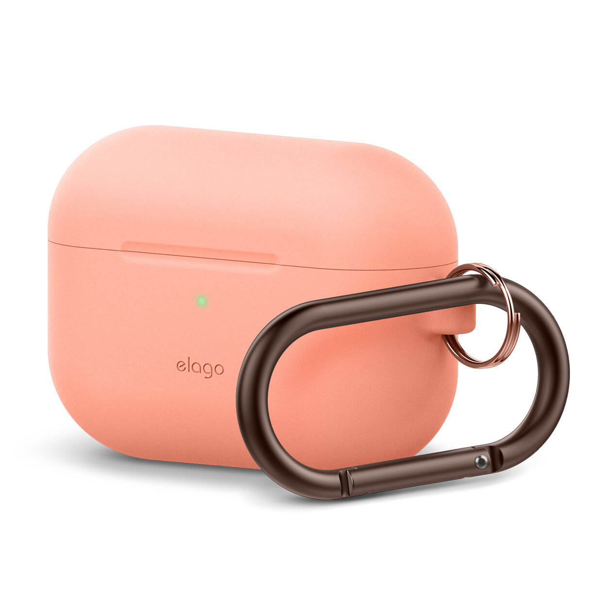 elago Peach AirPods Pro Case Cover Compatible with Apple AirPods Pro Case 3D Cute Design Case Cover with Keychain US Patent Registered Peach