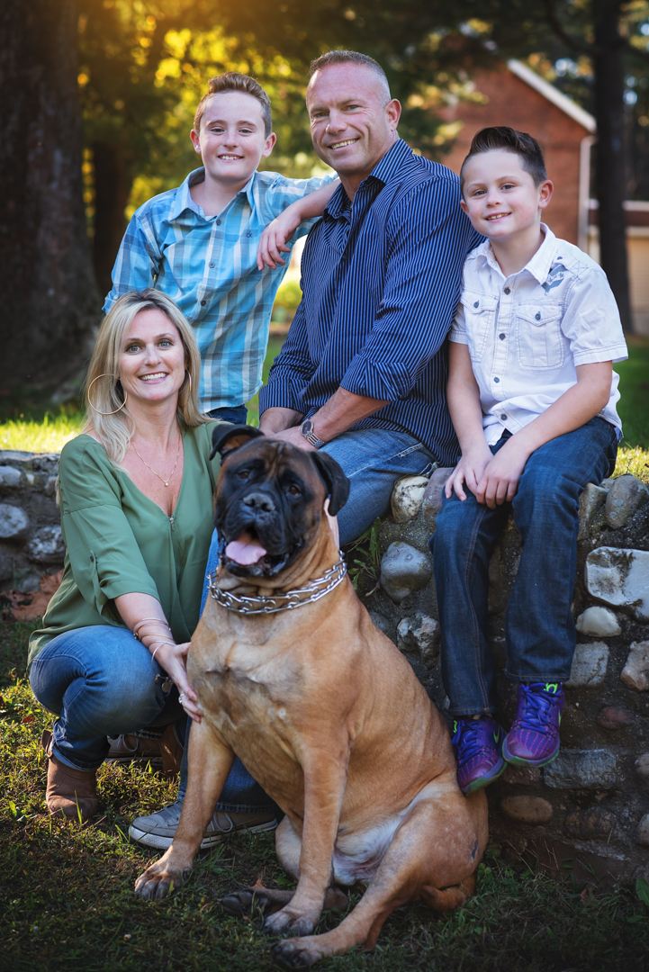 Fall Family Session with dog