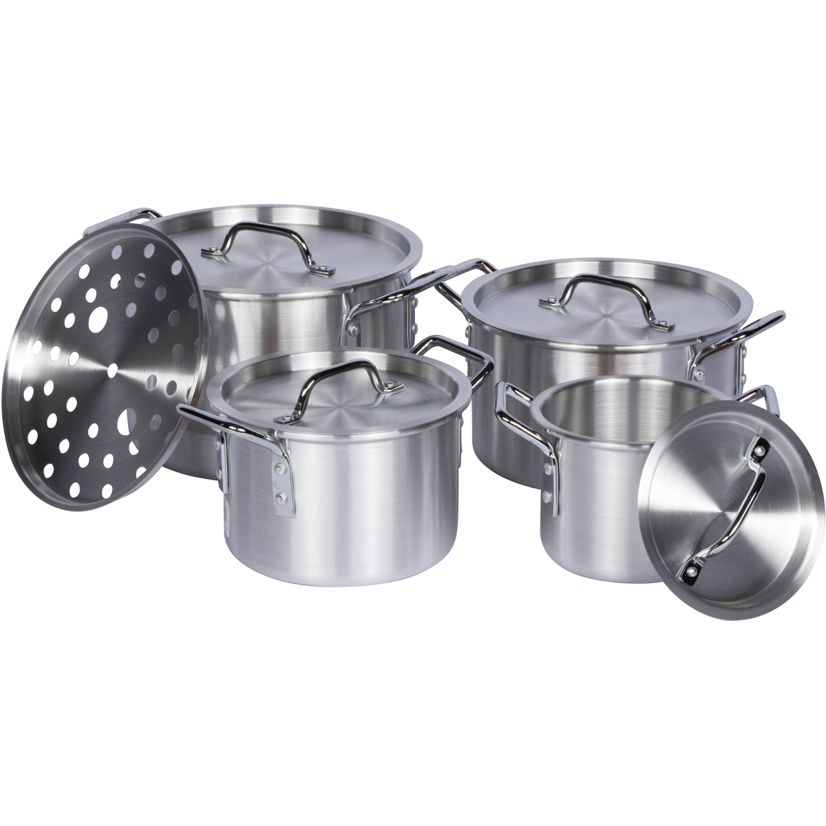 Aluminum 9 pc Stock Pot Set w/steamer — Kitchen World