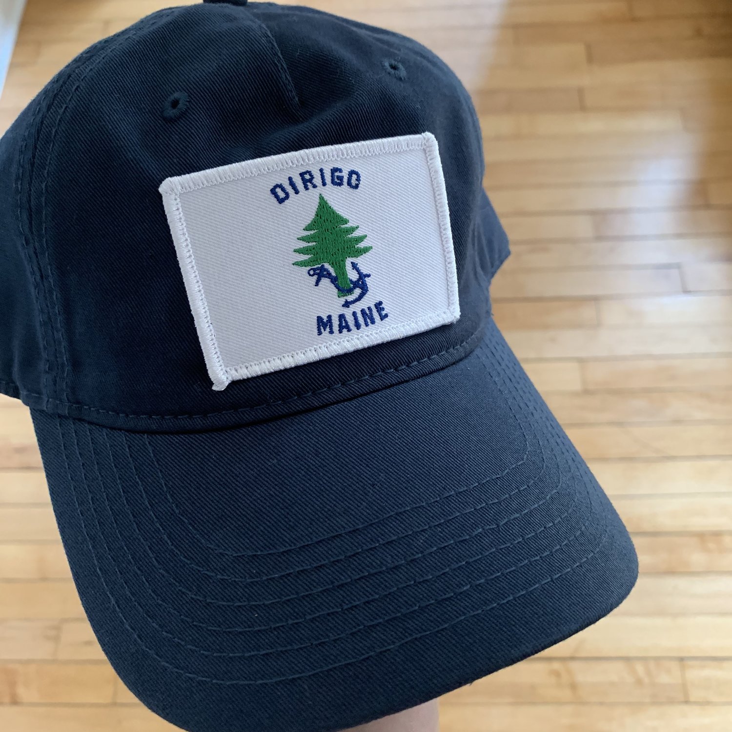 Homeland Tees Mens Maine Flag Patch Cotton Twill Hat 