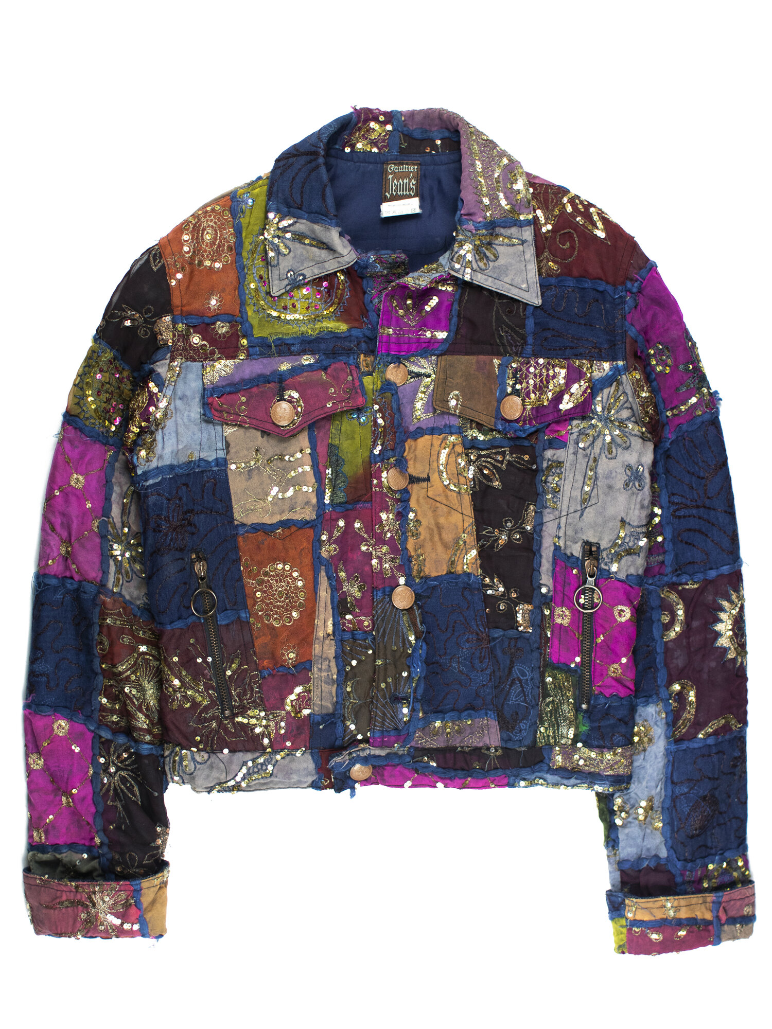 Jean Paul Gaultier SS1999 Embellished Patchwork Trucker Jacket — Middleman  Store