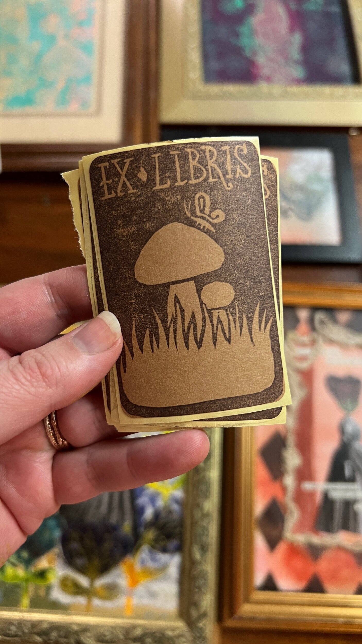 Mushroom Ex Libris Bookplates - set of 5 — Vervain and The Roses