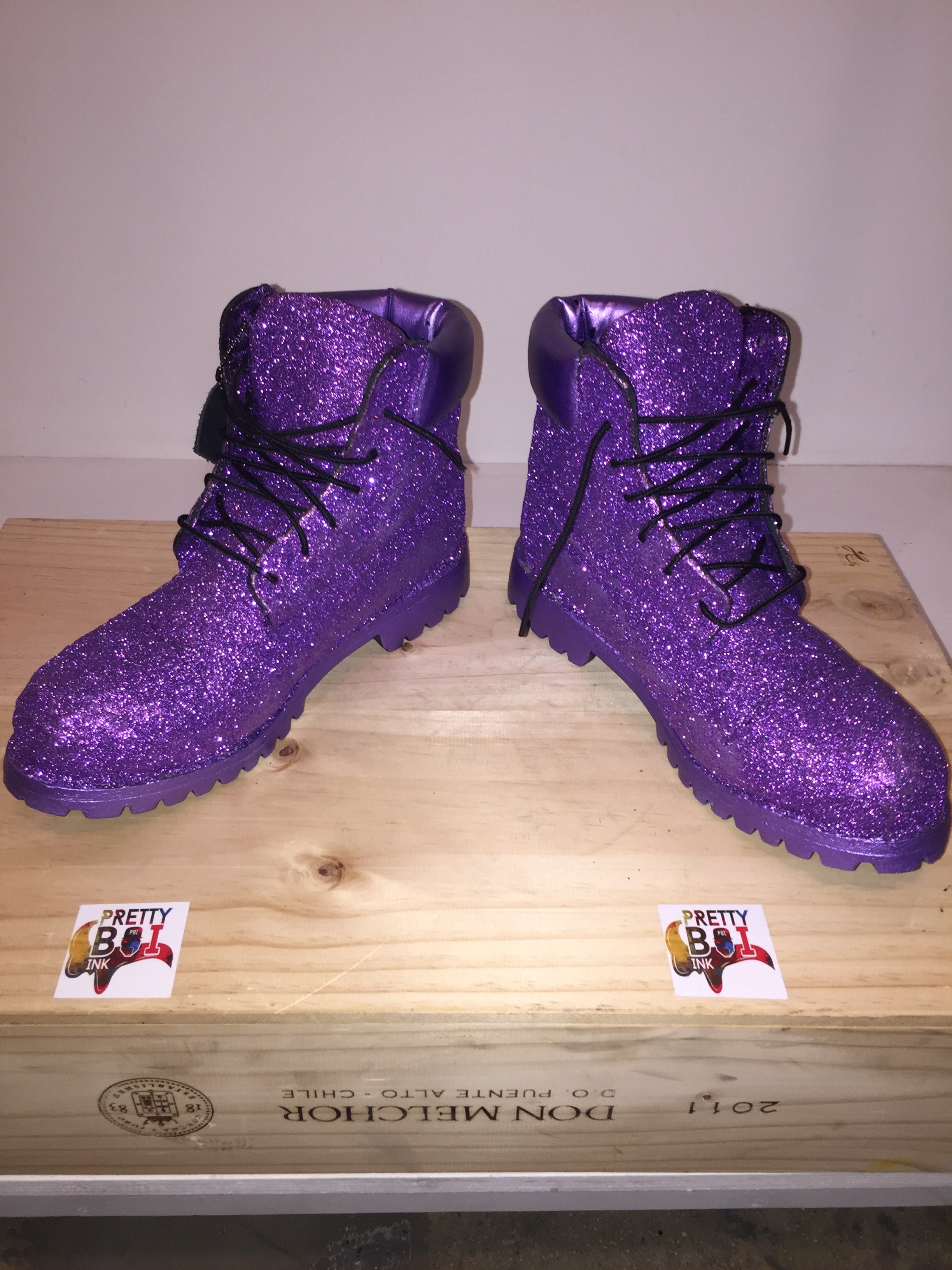 purple timberland boots