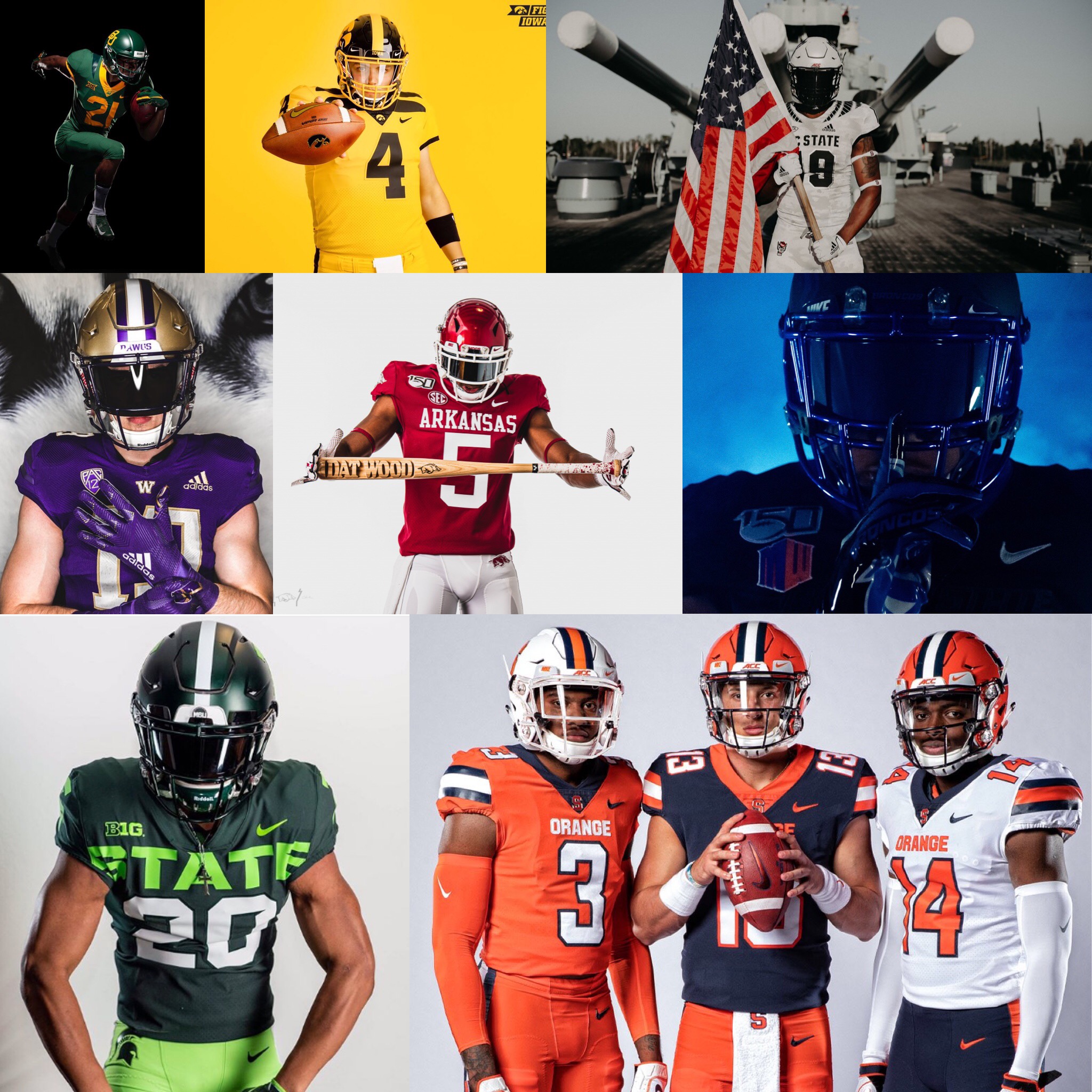 college football teams with adidas uniforms