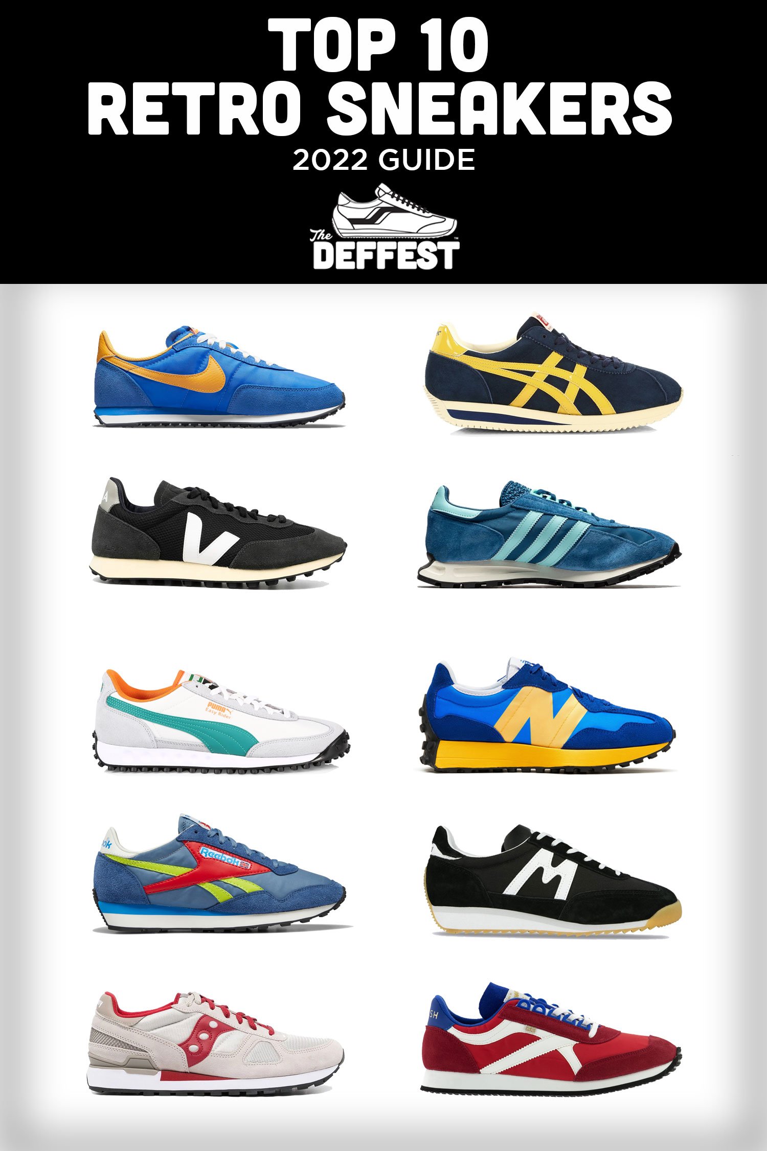 Deffest®. A vintage and retro sneaker blog. — Top men's retro sneakers out now - Deffest sneaker buyer's guide