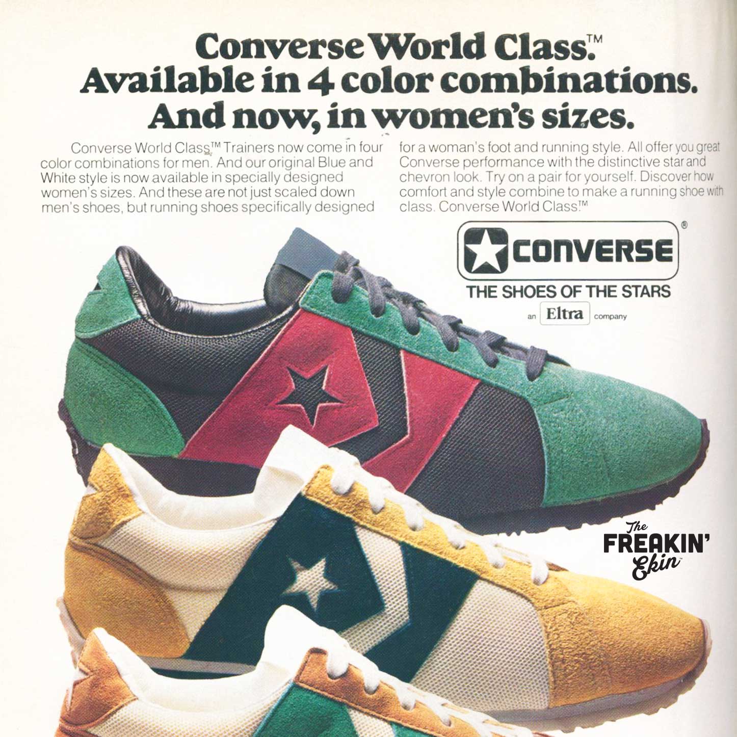The Deffest®. A vintage and retro sneaker blog. — Converse World Class 1977  vintage sneaker ad