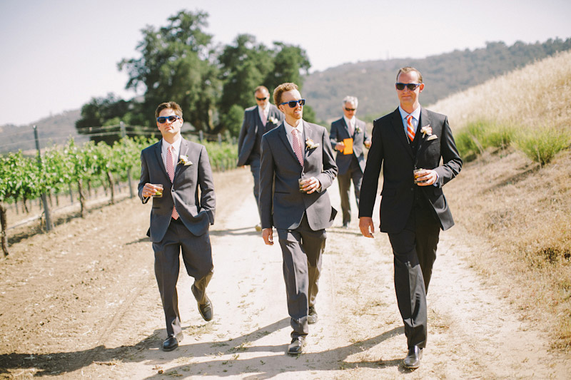 Paso Robles Ranch & Vineyard,  groomsmen walking