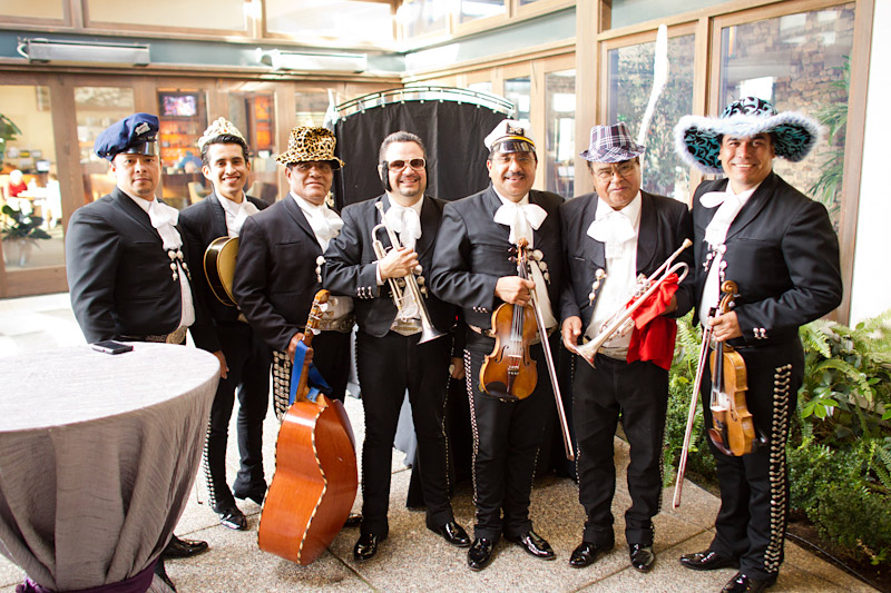 San luis obsipo wedding photography - monarch dunes mariachi band at the photobooth