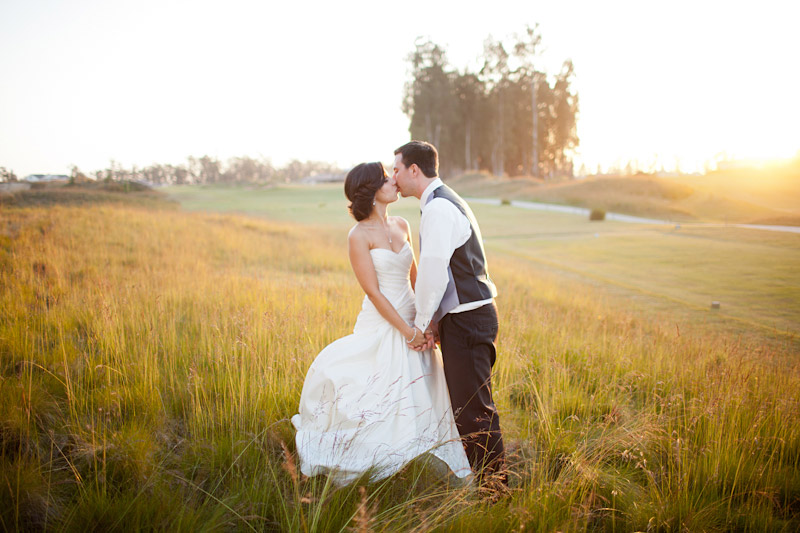 central coast wedding photography couple in a field at sunset (1 of 4)