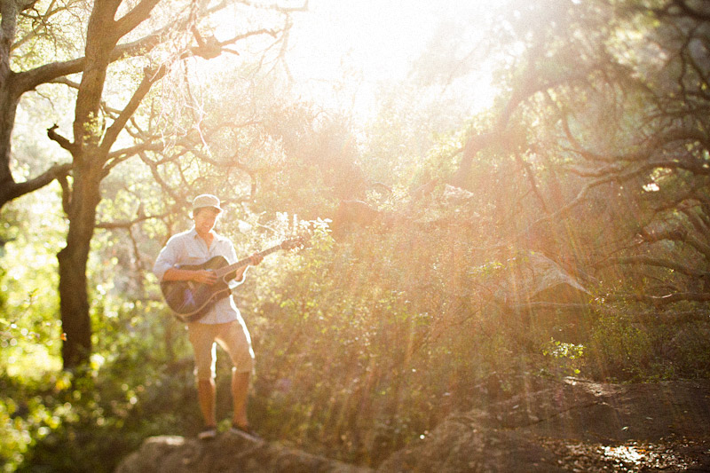 Joel VanZ central coast wedding videographer and musician hanging out in a forest on Bishops Peak (8 of 8)  