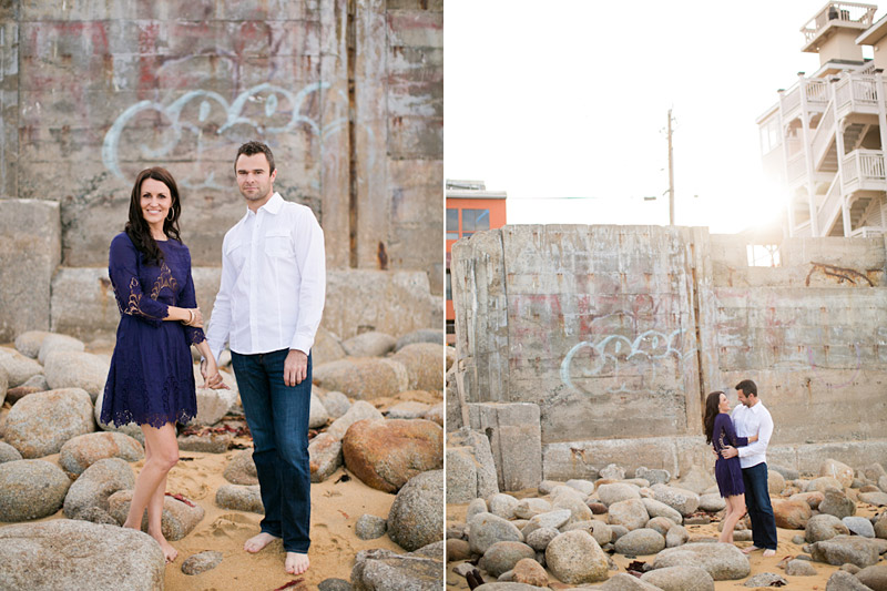 Monterey Engagement Photos of couple on the beach at Canary Row (2 of 4)