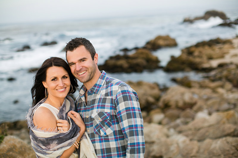 Monterey Engagement Photos of couple on the beach at 17 Mile Drive (1 of 5)