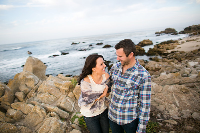 Monterey Engagement Photos of couple on the beach at 17 Mile Drive (2 of 5)