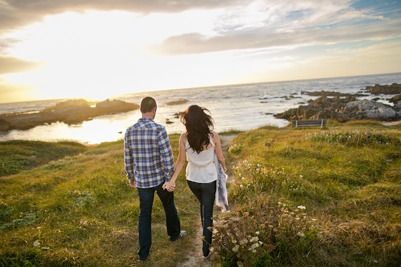 Monterey Engagement Photos of couple on the beach at 17 Mile Drive (3 of 5)