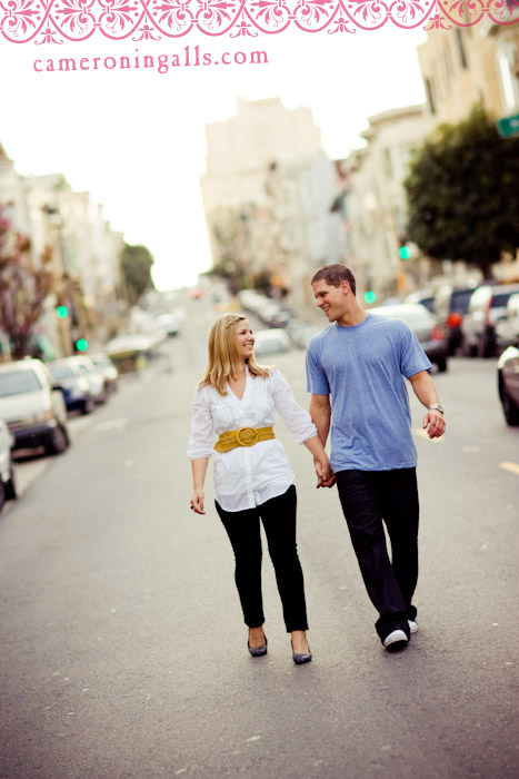 engagement pictures of Emily + Meeko photographed by Cameron Ingalls in San Francisco, CA