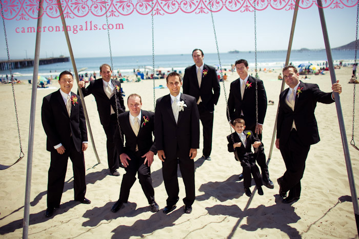 wedding pictures of Brandon + Erin taken by Cameron Ingalls at Avila Beach, CA