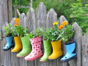Rain boot pots