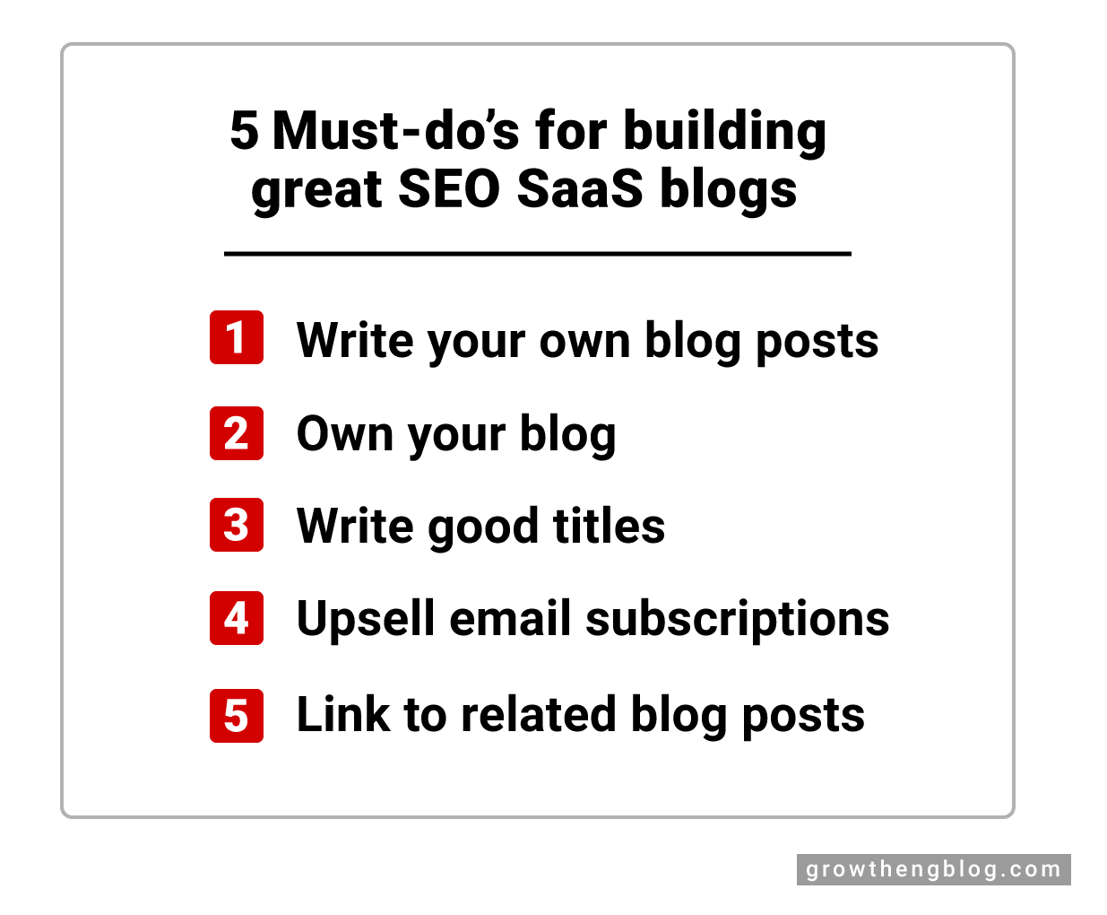5 Must-do's for building great SaaS SEO blogs