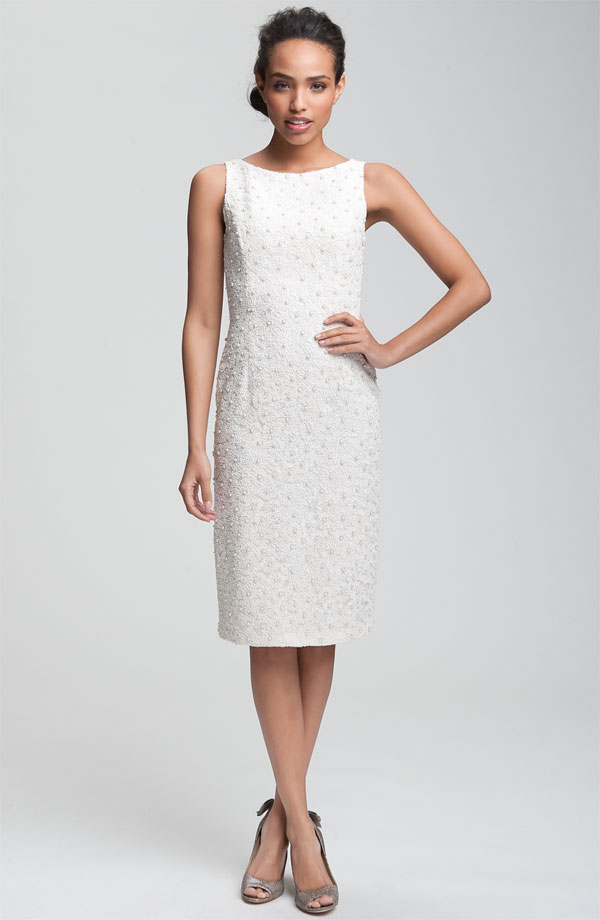 short white sheath dress